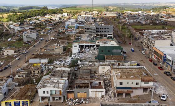 Agência da ONU apoia comunidades afetadas por tornado no sul do Brasil